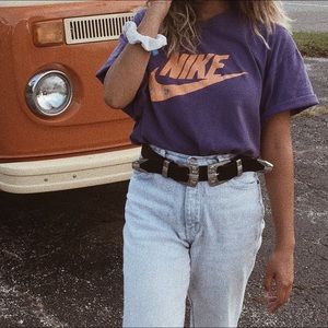 Western leather belt